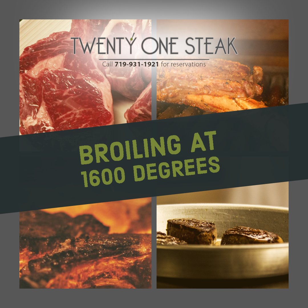 TwentyOneSteak's tweet image. We naturally age our beef for maximum tenderness and flavor before #BROILING AT 1600 DEGREES

#Steak
#PueblosFinestRestaurant