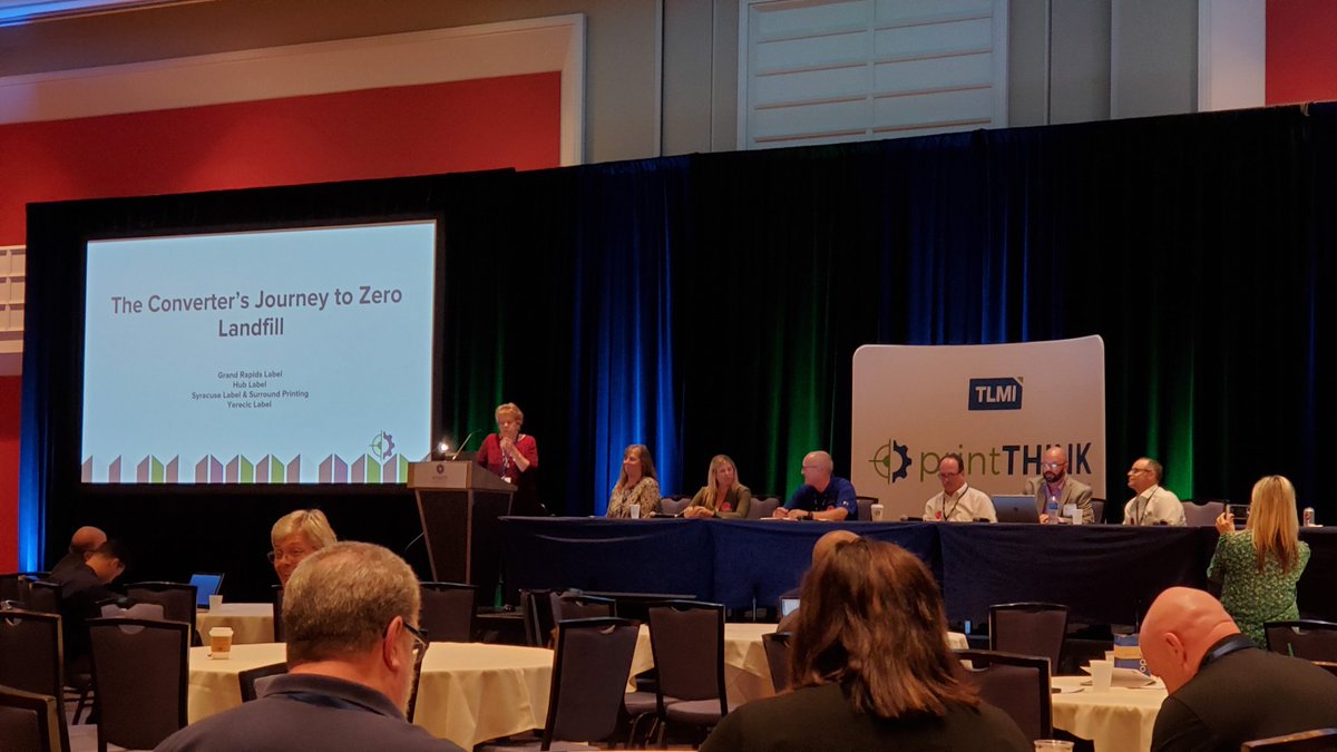 marcoacevedo511's tweet photo. "The Converter's Journey to Zero Landfill" - a great conversation about sustainability in our label industry.
#tlmi #printthink #labelleaders https://t.co/NljVWgSEM0