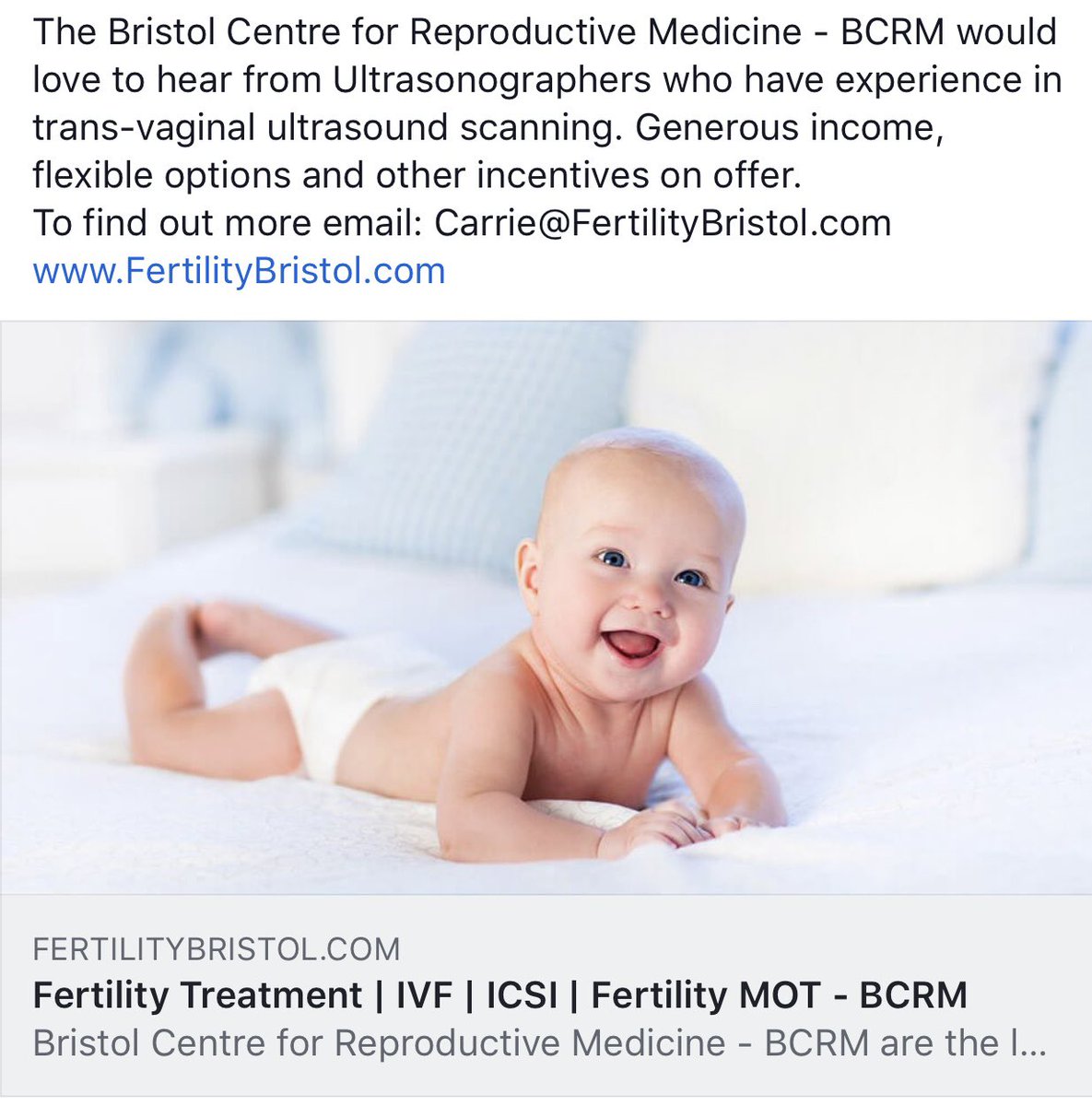 #BCRM would love to hear from #sonographers....
#sonographer #Bristol #Fertility #ivfunit #joinourteam