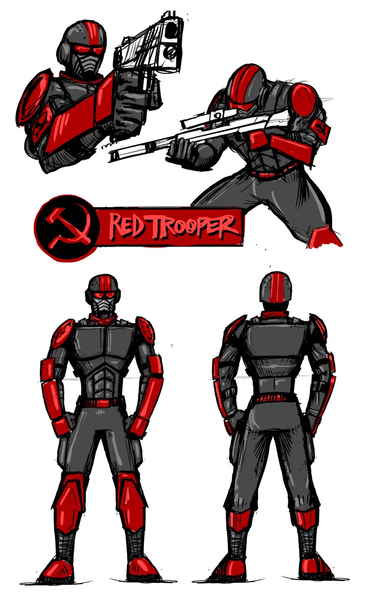 muttman75's tweet photo. Check out the #characterdesign for the Red Troopers! @MachoDano and I are neck-deep in comic creation and loving every minute! HIRO Blood of Patriots indemand store will close down on 9/21 - so get your copy today! #stachecash #indiecomics #WW3 #cgdelta 

https://t.co/WSHv5XXYkw https://t.co/awTggBRNRx