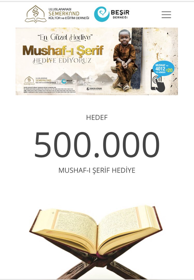 dalierzincanli's tweet photo. 22.881’deyiz.
Hedef 500.000
Çoğu gitti azı kaldı😊
Siz de bu kervana 20 tl ile, ya da paylaşıp, duyurup, sebep olarak katılabilirsiniz.
...
Bir kalbi Mushaf’la sevindirelim.
Belki, kalplerin sahibi de bizi sevindirir. https://t.co/TdUyMPflR5