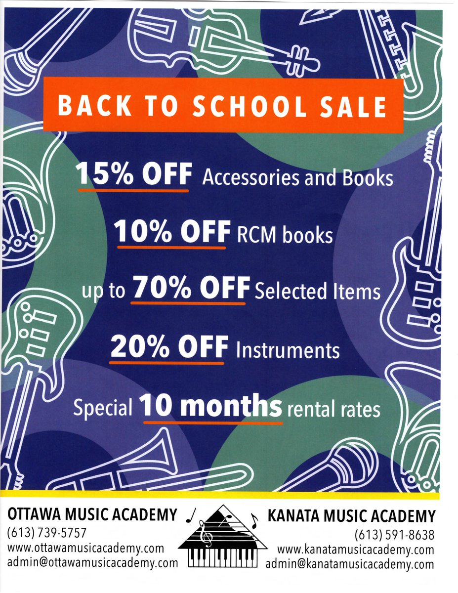 KMA_OMA's tweet photo. Summer holiday was fun and now it's school time.🎒Come and get your instruments and start playing at our music academy.🎹 We have huge sales happening, come check us out! https://t.co/ZJqfaNYFu8