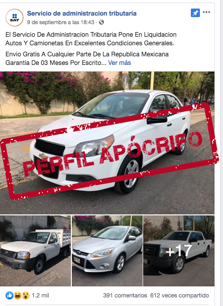 SATMX's tweet photo. ⚠️¡CUIDADO! ⚠️

 El SAT no vende vehículos de ningún tipo, ¡asegúrate de que los perfiles y páginas que visitas son oficiales! 

Nuestros sitios y perfiles oficiales son:

🖥️  https://t.co/nPPFCduMFi y https://t.co/VZQmrjIpNK
👍https://t.co/0pRIHnxJq0 
 📸 https://t.co/Jr2At3urVT https://t.co/lNdUfta3Iy