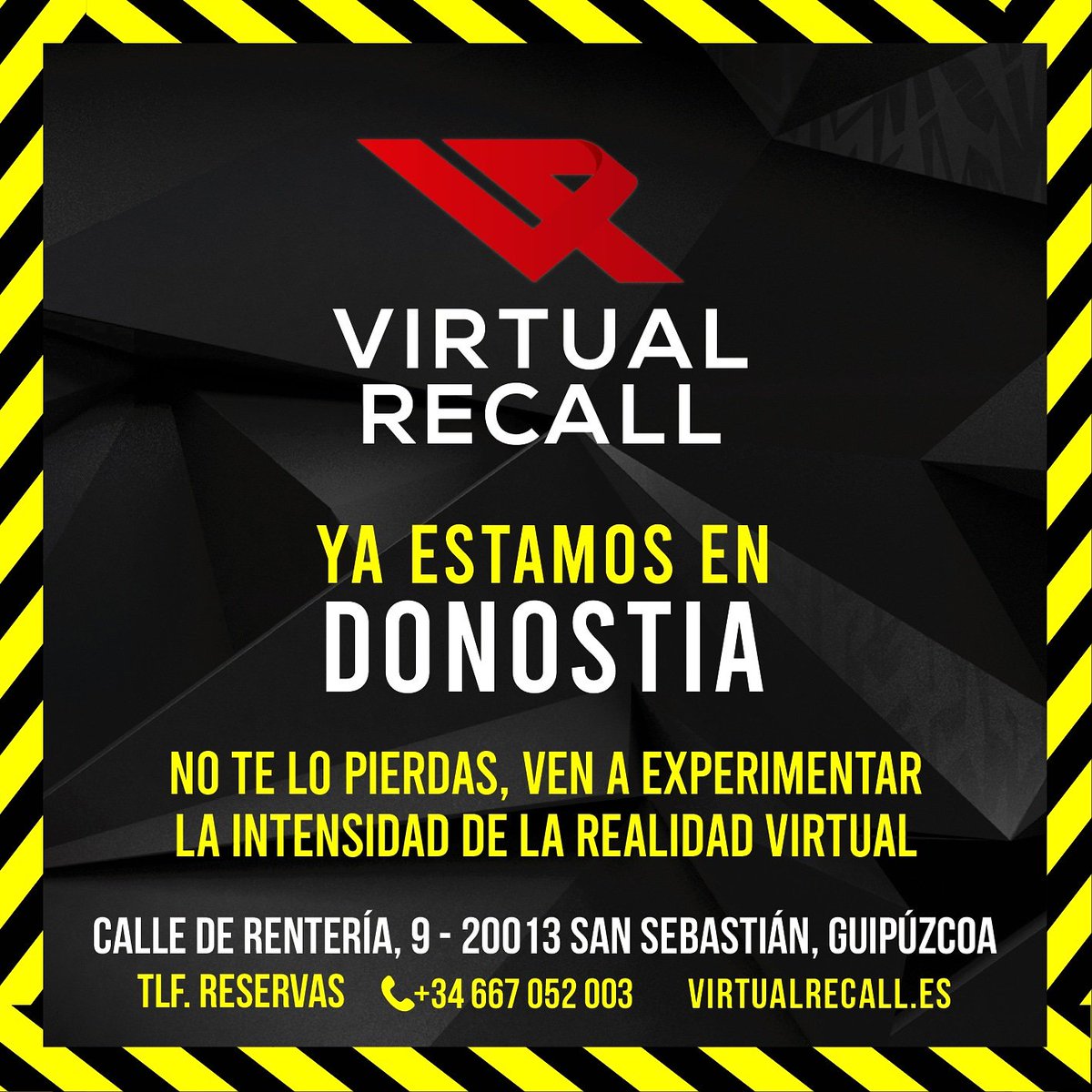 virtual_recall's tweet photo. Mañana a las 18:00 horas...
Gran inauguración Virtual Recall Donostia (San Sebastian)
.
No te lo puedes perder...
#nuevatienda #virtualrecalldonostia
#notelopuedesperder #donostia
#realidadvirtual #virtualrecall
#juegos #virtualmola #inauguracion
#virtualniños #virtualgamer https://t.co/akSZxmu5aD