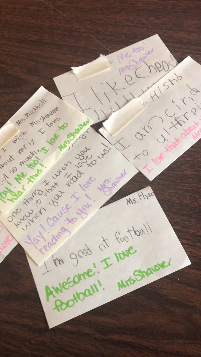 fcpswesinterve1's tweet photo. Love responding to all of my “What I want Mrs Shawver to know about me” notes. #allaboutrelationships #oneteamWES https://t.co/FPw4On54vy