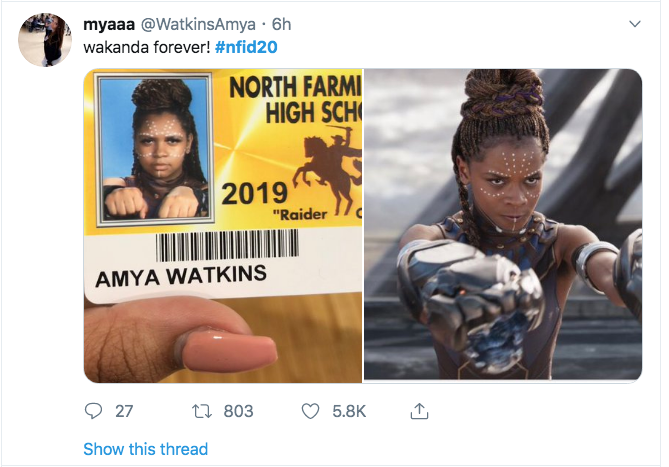 wxyzdetroit's tweet photo. NAILED IT! Seniors at North Farmington High School release their AMAZING photo IDs, parodying pop culture, memes &amp; celebrities. https://t.co/yd4jqs5Pq2 #NFID20 https://t.co/NFxGTCROI4
