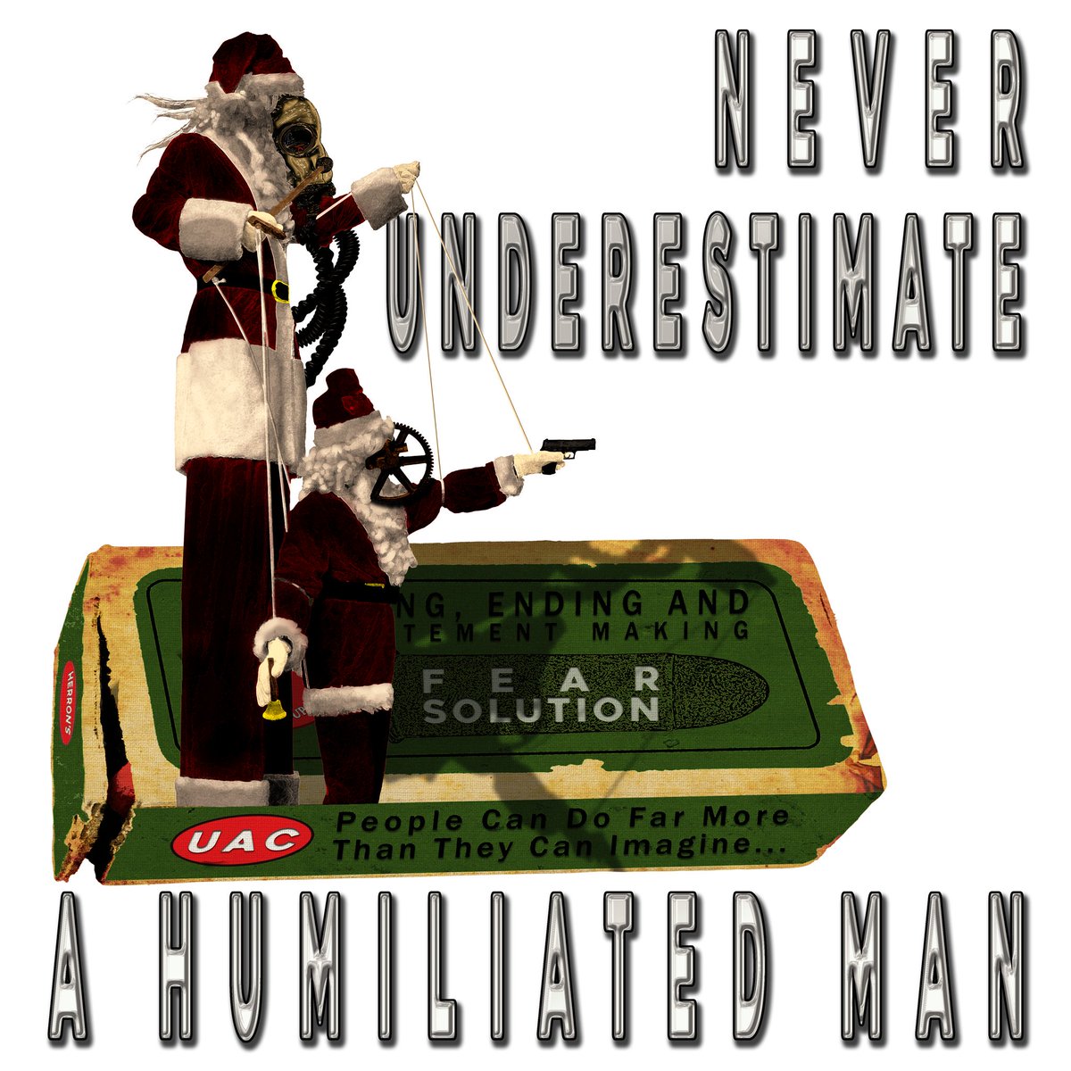 DesignDubious's tweet image. &quot;Humiliated&quot; T-Shirt Wearable Art.

#wearable_art, #t_shirt, #under_20_dollars, #voice_of_the_voiceless, #dissedinkclothing, #nightmare, #Santa_Clause, #Christmas, #puppet, #bullets, #retro_style, #antique_style

dissedinkclothing.com