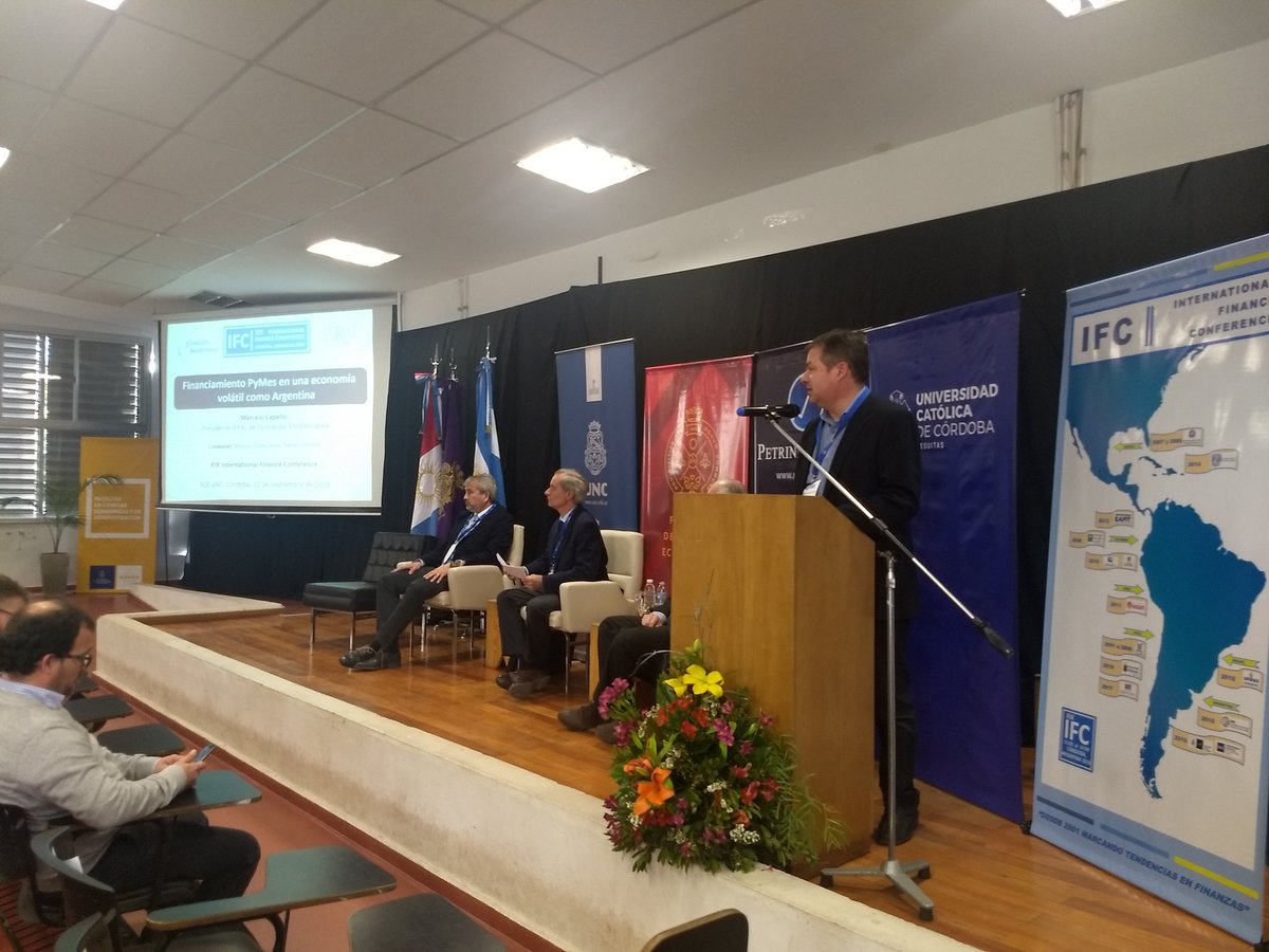 vntoselli's tweet photo. @marcapello como referente de Argentina, en el panel "Oportunidades y Desafíos del financiamiento Pyme" #IFC2019 @IFC2019Arg @EconomicasUNC @FACEAUCC @ICDA_UCC https://t.co/VpmQv9whsr