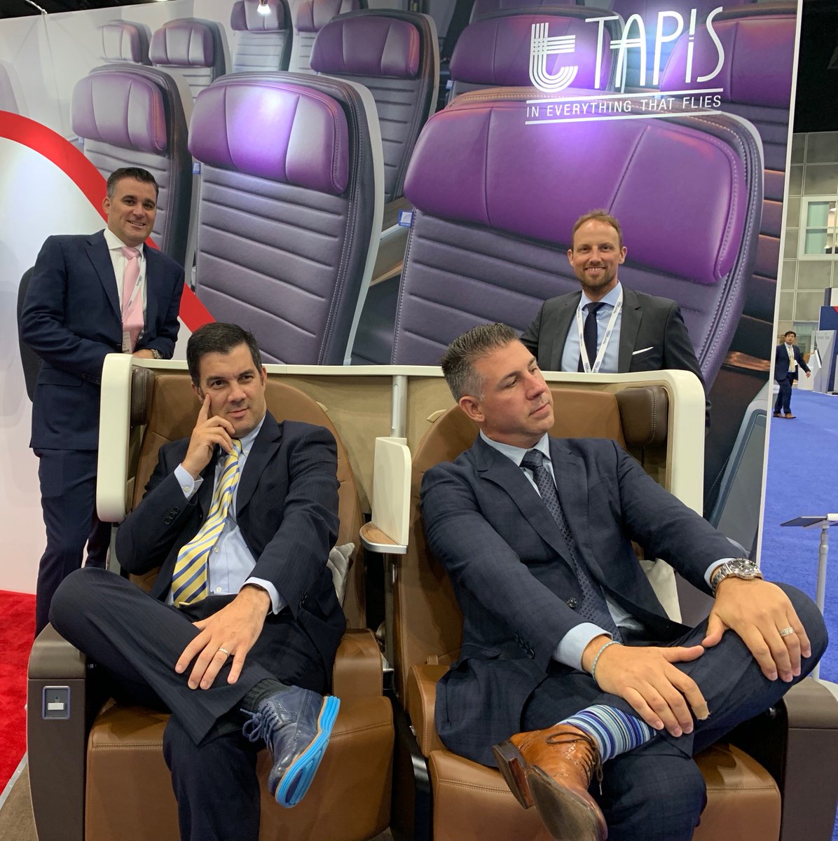 tapiscorp's tweet photo. Three days of non-stop action at @aix_expo! Thanks to all who have come by our booth to visit. We are proud to showcase the next generation of seating suppliers using our high-quality, durable textiles, like the Butterfly seat. We also had fun playing ping pong. #AIXLA #Tapis https://t.co/W1LQ1OgZcc