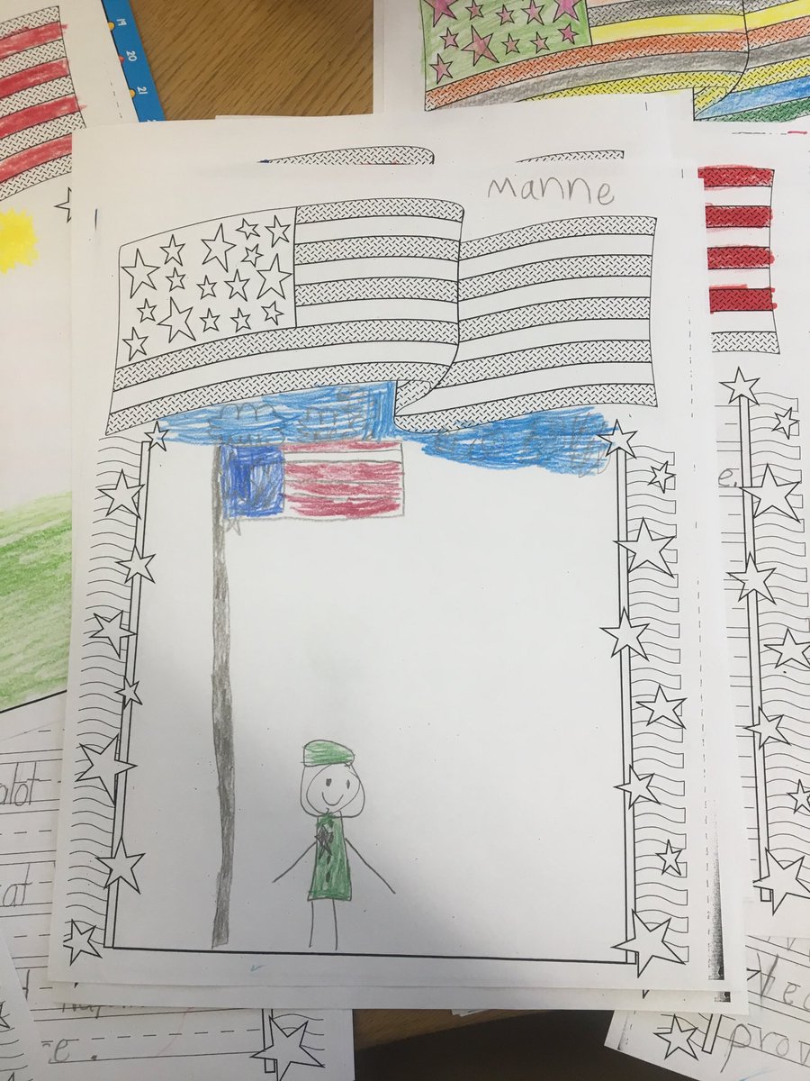 Mparob40's tweet photo. My students wrote letters to WWII veterans on Patriots Day thanking them for their service and wishing them well on their upcoming Honor Flight! #whatitsabout https://t.co/GiHQTDjsGW