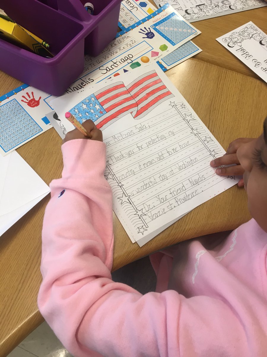 Mparob40's tweet photo. My students wrote letters to WWII veterans on Patriots Day thanking them for their service and wishing them well on their upcoming Honor Flight! #whatitsabout https://t.co/GiHQTDjsGW