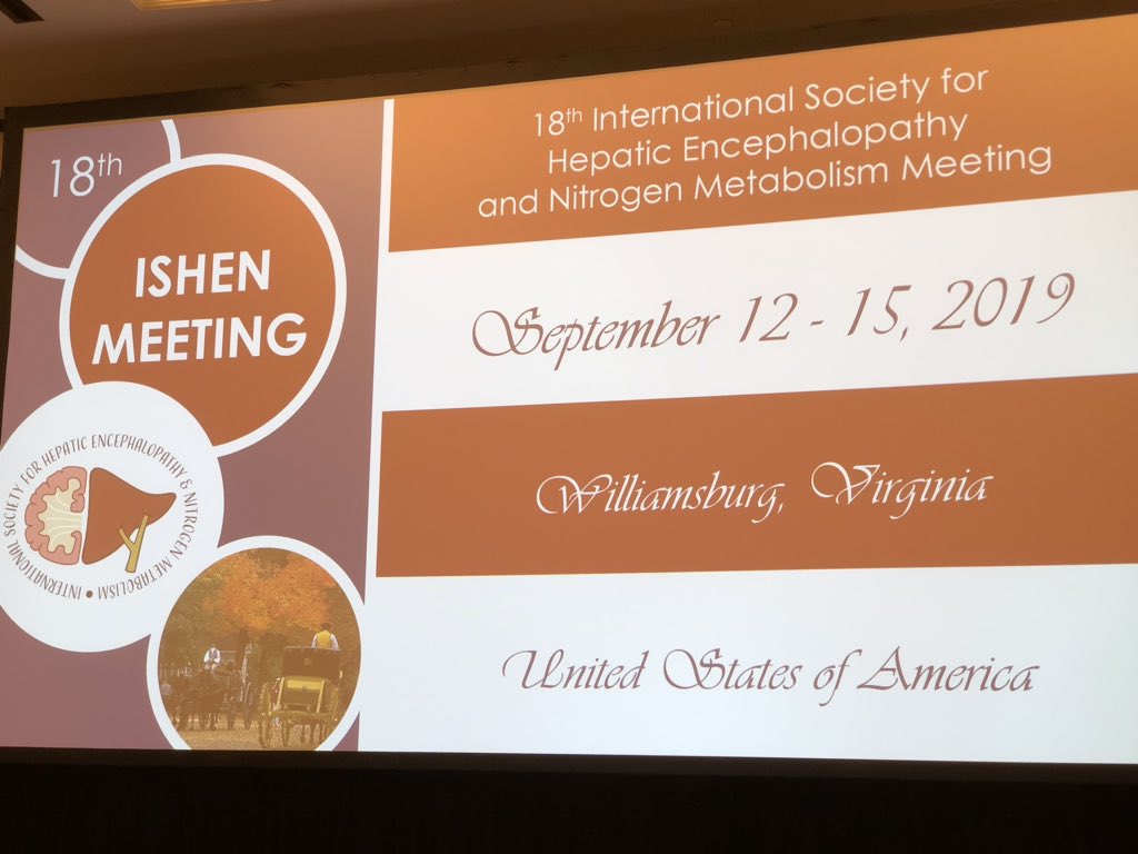 First day at #ISHEN2019 Very nice presentations on #hepatic #encephalopathy ! 🧠 and liver-storming ! Thanks the speakers and thanks @JasmohanBajaj for organisation