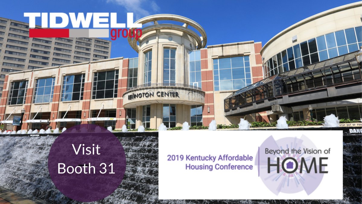 TidwellGroupLLC's tweet photo. #TidwellGroup is sponsoring and exhibiting at the 2019 KHC #AffordableHousing Conference in Lexington, KY. Visit us at Booth 31. We hope to see you there! #KAHC19 #LIHTC https://t.co/ef0Y1giT5u