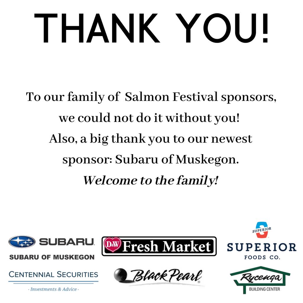A big thank you to all of our sponsors who make Salmon Festival possible! We are so excited to be partnered with each and every one of them. Let the festivities begin! 🍴🐟🍷

#ghsalmonfest