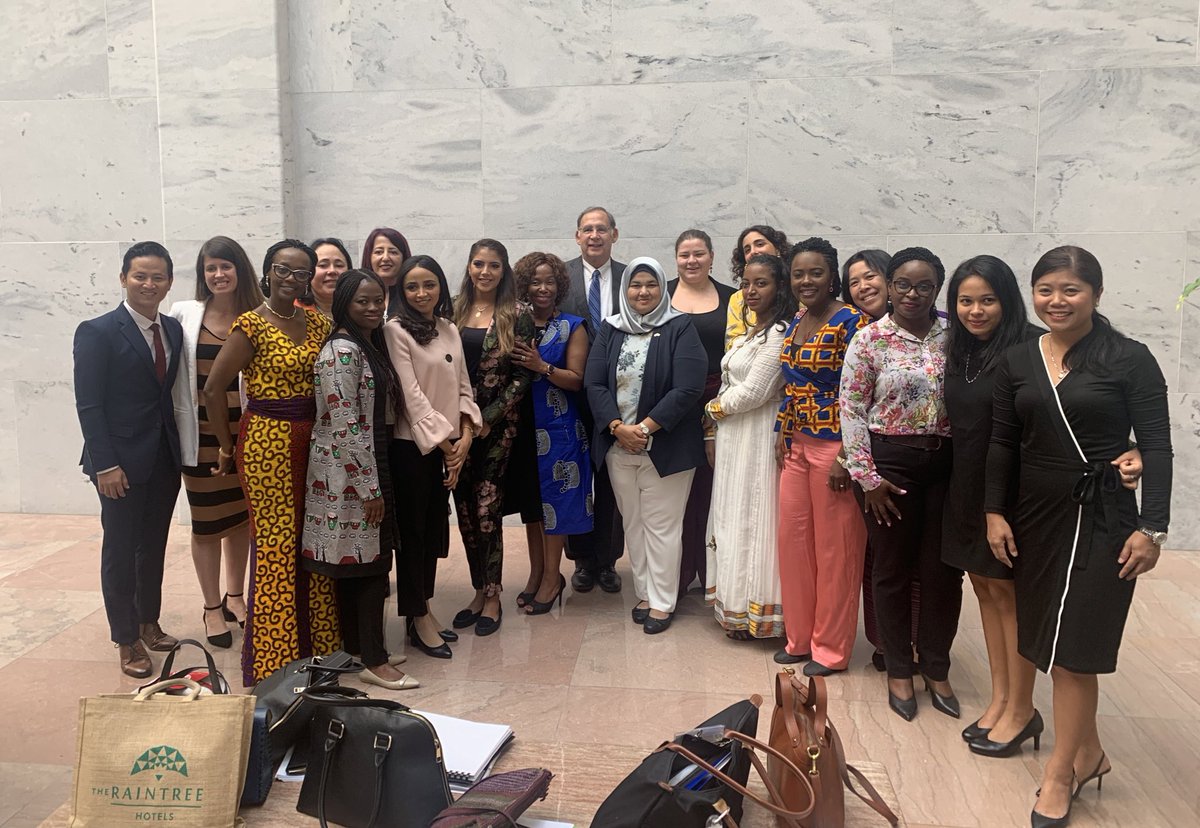 I know the importance of empowering women in the global economy which is why I sponsored the #WEEEAct and support the #WGDP Initiative led by <a href="/IvankaTrump/">Ivanka Trump</a>. Today I enjoyed visiting with leaders from around the world about helping women overcome barriers to economic participation.
