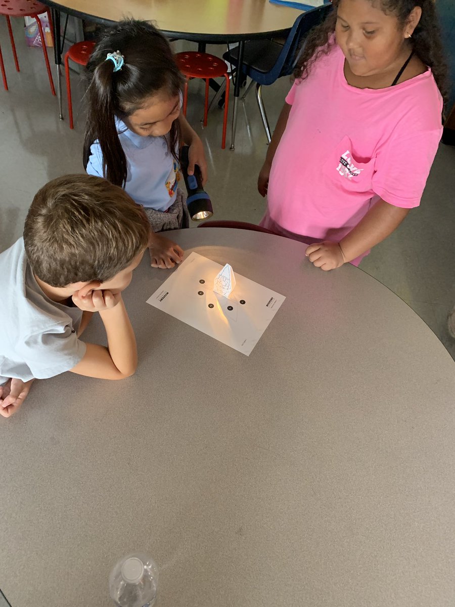 Investigating sunlight and shadows in Miss Young’s 1st &amp; 2nd grade classroom!