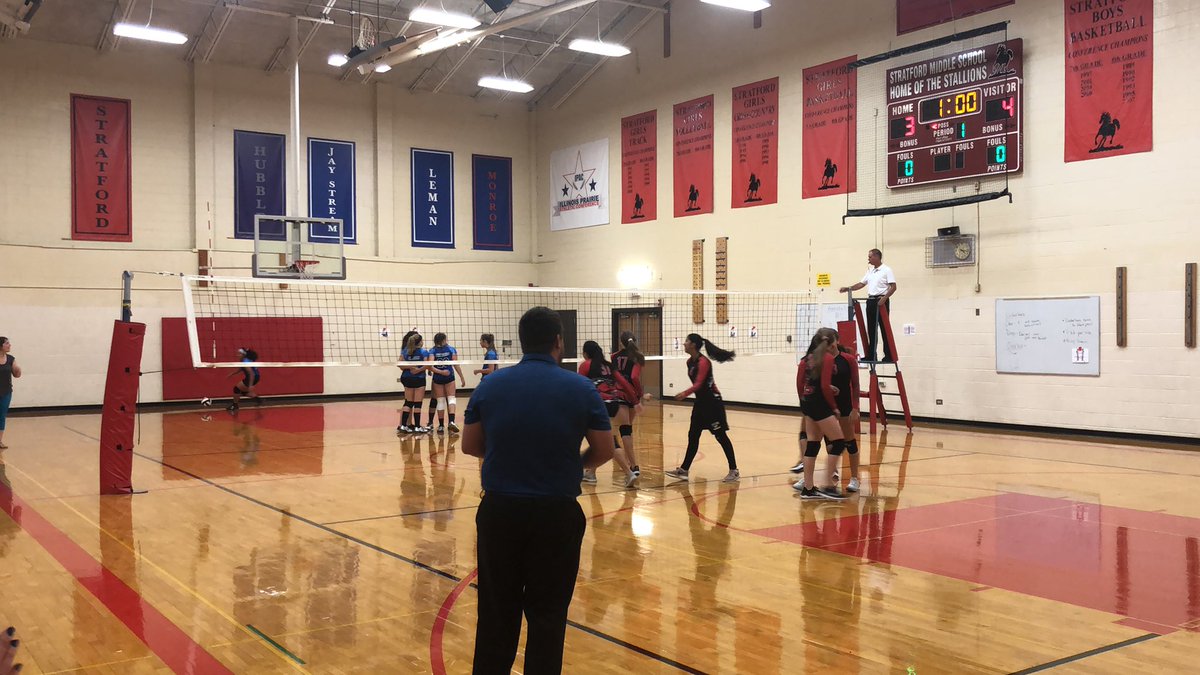 Girls Volleyball at Stratford Middle School. Girls are playing great and like a team. Great things happening in CCSD93! <a href="/CCSD93/">CCSD93</a> <a href="/SMSPrincipalD93/">SMSPrincipalD93</a> <a href="/SMSD93Athletics/">Stratford Athletics</a>