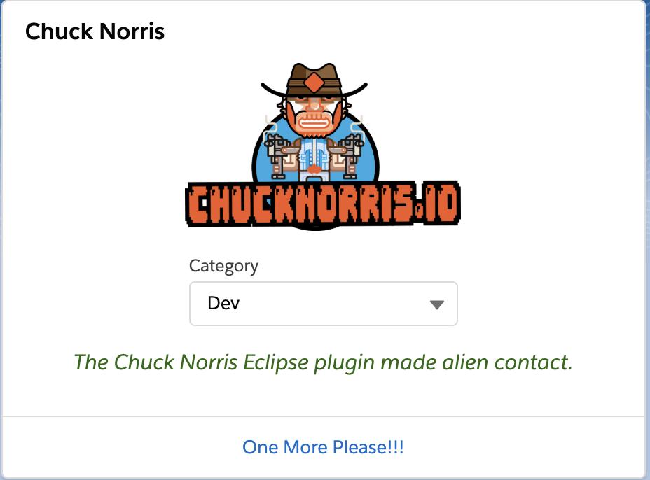 0to1Code's tweet photo. {NewBlog}
Have fun with Chuck Norris in Salesforce using #LightningWebComponent

Chuck Norris: Nothing Serious Here!! Lightning Web Component 😄😄😃😃😀

https://t.co/WqmuiwSYCQ

@SalesforceDevs @SalesforceBlogs

#LWC #0to1Code #ChuckNorris https://t.co/dyBKyAhz7q