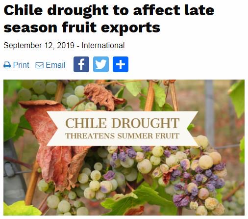 This is what the  #ClimateEmergency looks like in  #SouthAmerica right now.12/Sep/2019:"The drought in  #Chile continues, and it is now expected to affect more regions and more fruit ... kiwi, apples and grapes ... will probably be affected the worst." https://www.producebluebook.com/2019/09/12/chile-drought-to-affect-late-season-fruit-exports/