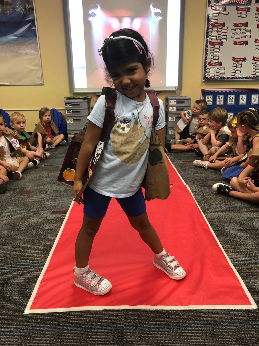qcusd_preschool's tweet image. Check out our students walking the runway! They are modeling the letters of the alphabet and the words that start with each letter. #qcleads #excellencethroughleadership #alphabetknowledge #redcarpetfashion