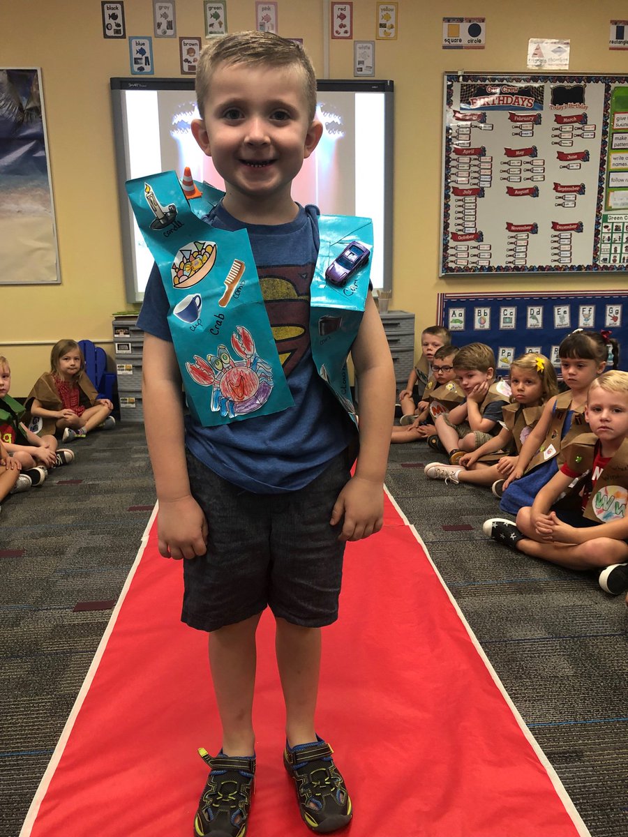 qcusd_preschool's tweet image. Check out our students walking the runway! They are modeling the letters of the alphabet and the words that start with each letter. #qcleads #excellencethroughleadership #alphabetknowledge #redcarpetfashion