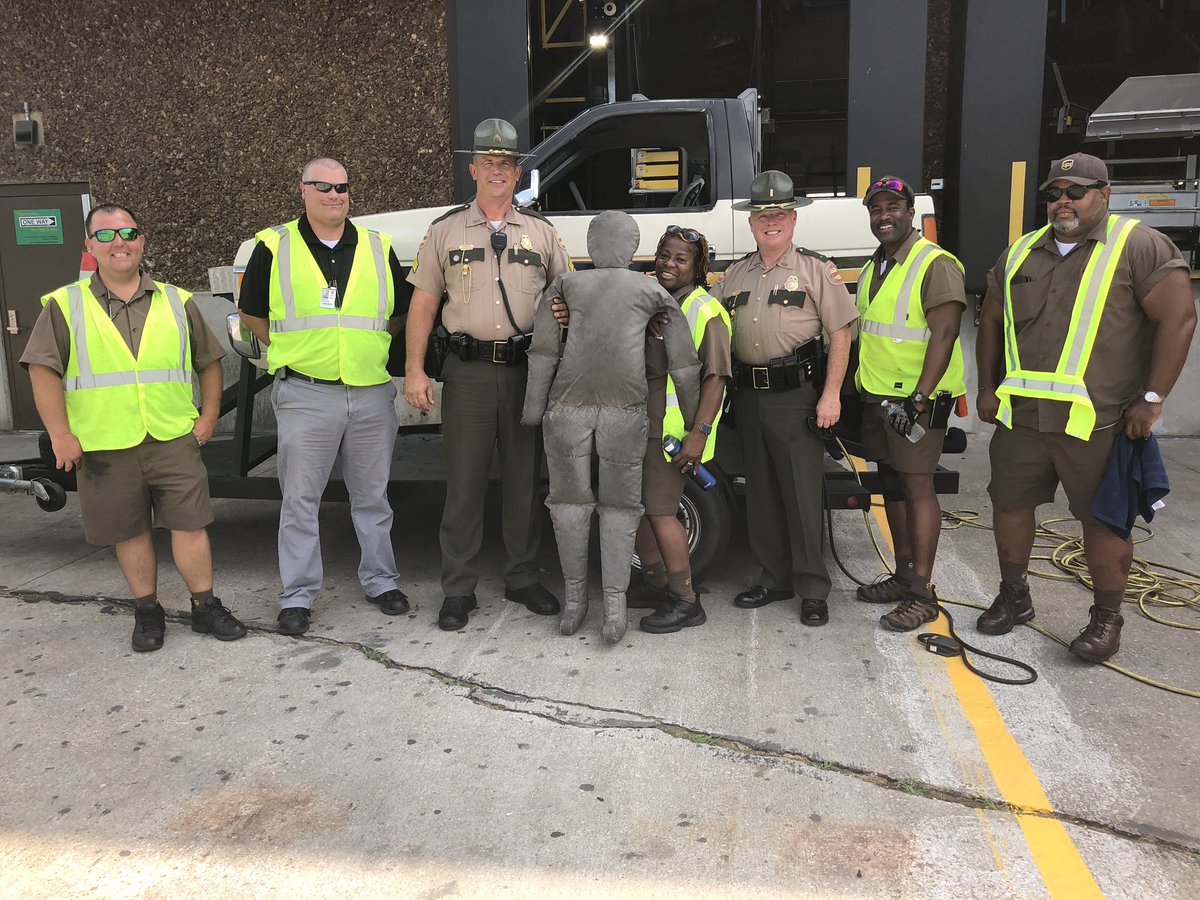 Guard the Yard here at Whitescreek. THP stop by to show us the rollover simulator. #SafetyFirst #besafe #thinksafe #gethomesafe