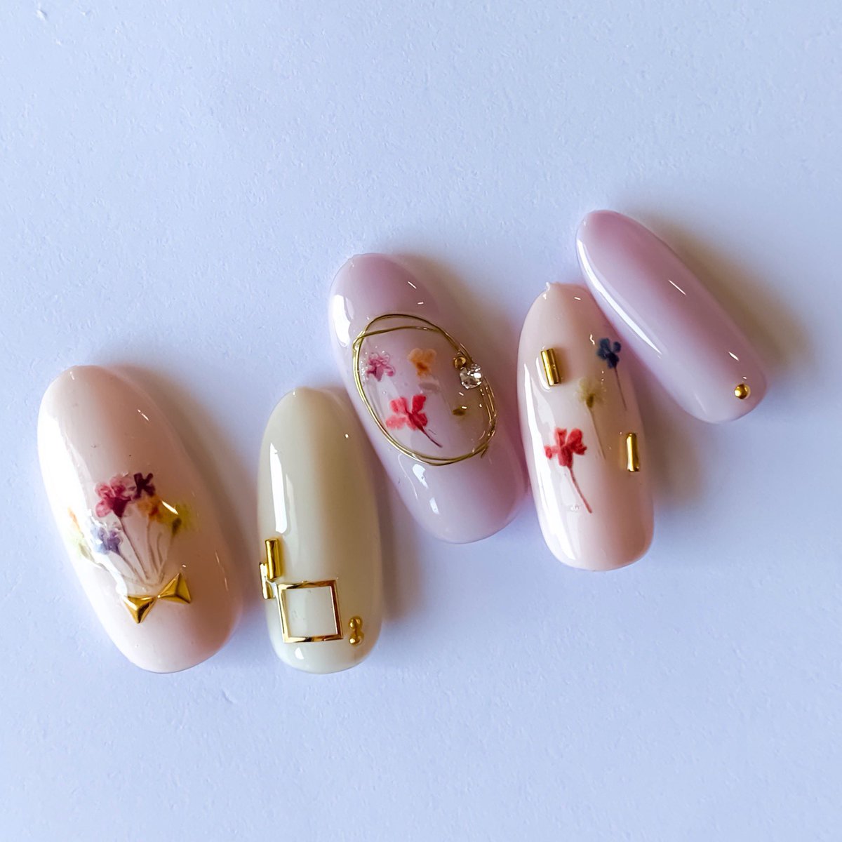 ドライフラワーネイル