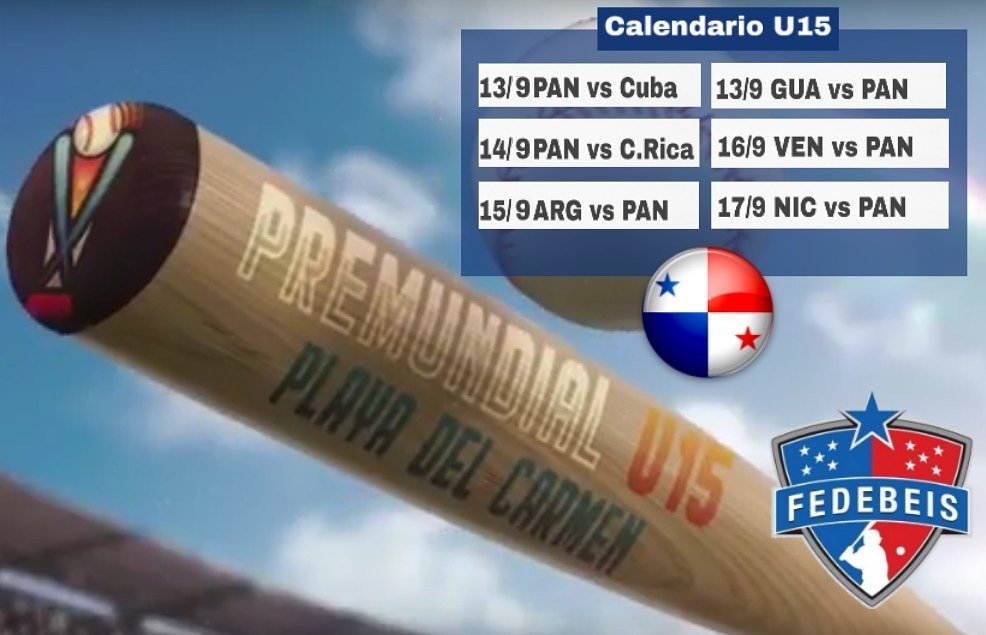 Calendario de Juegos en su orden, empezando mañana con doble tanda:
13/9: vs Cuba, 10:30 a.m.
13/9: vs Guatemala, 1:00 p.m.
14/9: vs Cista Rica, 10:30 a.m.
15/9: vs Argentina, 1:00 p.m.
16/9: vs  Venezuela, 1:00 p.m.
17/9: vs Nicaragua, 2:30 p.m.