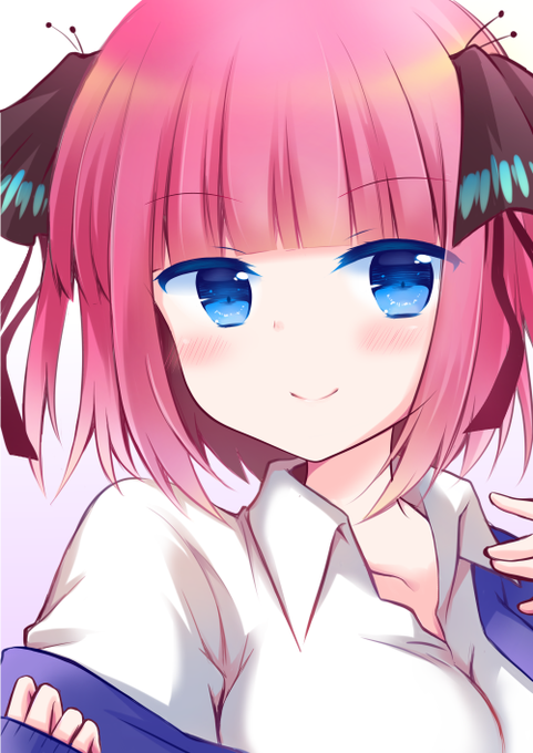カシワ🐣フリートドック改－桜並木20（神戸）さんがTwitterに投稿した中野二乃(五等分の花嫁)のイラスト。