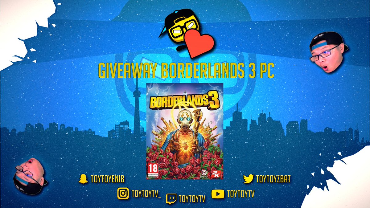 ToyToyZbat's tweet image. Giveaway Clé PC @Borderlands 3 classic Édition  pour sa sortie !

🔔Tirage le 15 Septembre 2019 a 21h00 (CEST) 🔔

En attendant on se retrouve pour du gameplay sur la chaîne Twitch !

gleam.io/CKjDV/twitchtv…

#twitch #stream #borderlands3 #giveaway #free