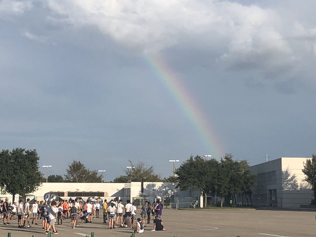 nhswolfpackband's tweet photo. What do you find at the end of a rainbow? Band kids!!! 🌈🌈🌈  #37thparallel https://t.co/wCaIqXkI6M