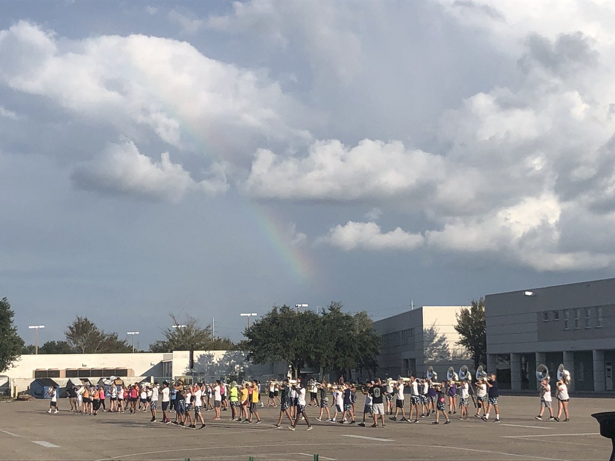 nhswolfpackband's tweet photo. What do you find at the end of a rainbow? Band kids!!! 🌈🌈🌈  #37thparallel https://t.co/wCaIqXkI6M