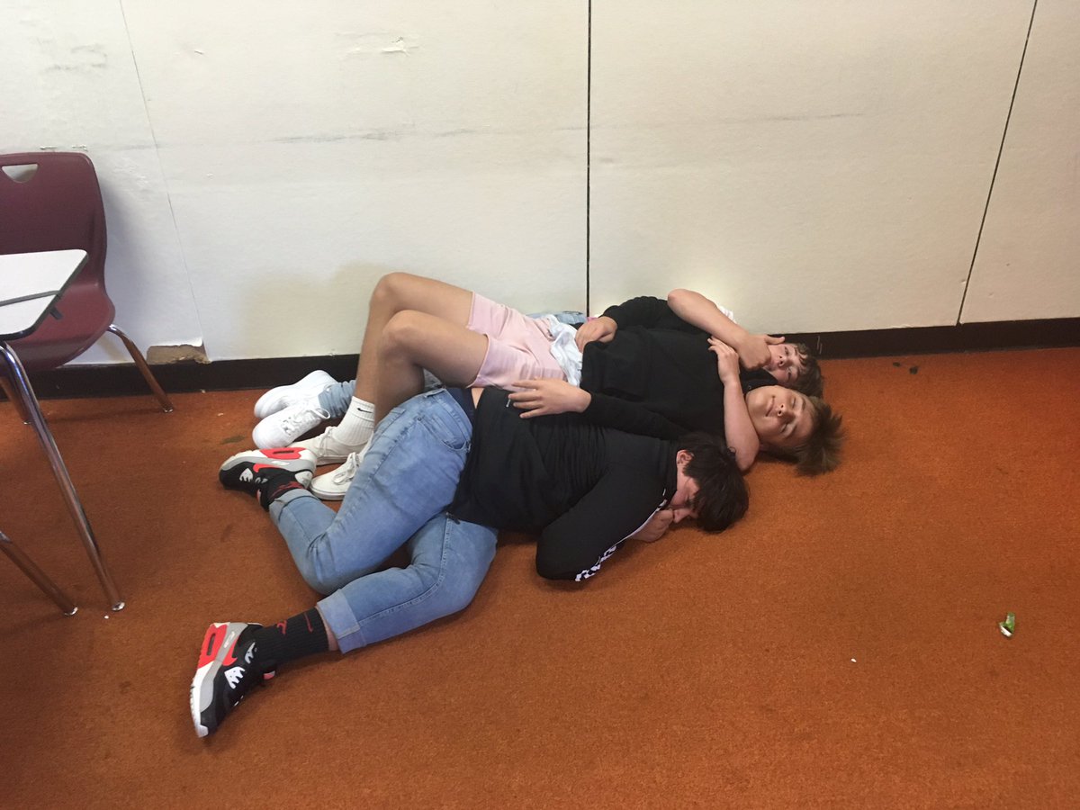 Mr_Blystone's tweet photo. Some of my students made it weird before class started today. #awkward #teacherlife https://t.co/UTbTU6IObZ