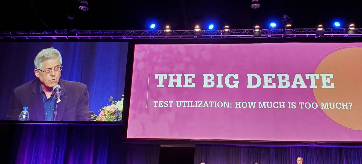 JanelleOtsuji's tweet photo. Dr. Schifman on the #PathDebate #ASCP2019 test utilization management #choosingwisely https://t.co/jpJPwaHaFy