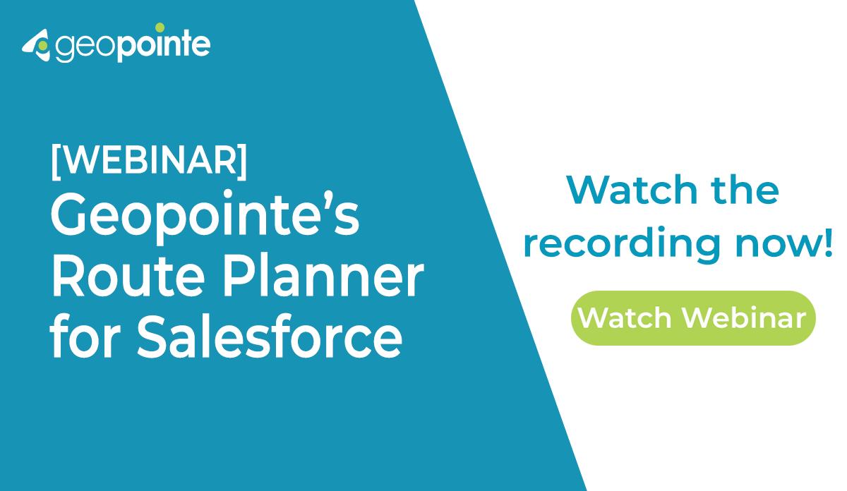 geopointe's tweet image. If you missed our Route Planner for Salesforce webinar you can still check it out! Click to watch today and see how Route Planner can help your sales and service teams making regular, repetitive visits to their accounts in Salesforce. #apptastic #routing
bit.ly/2I5Anut