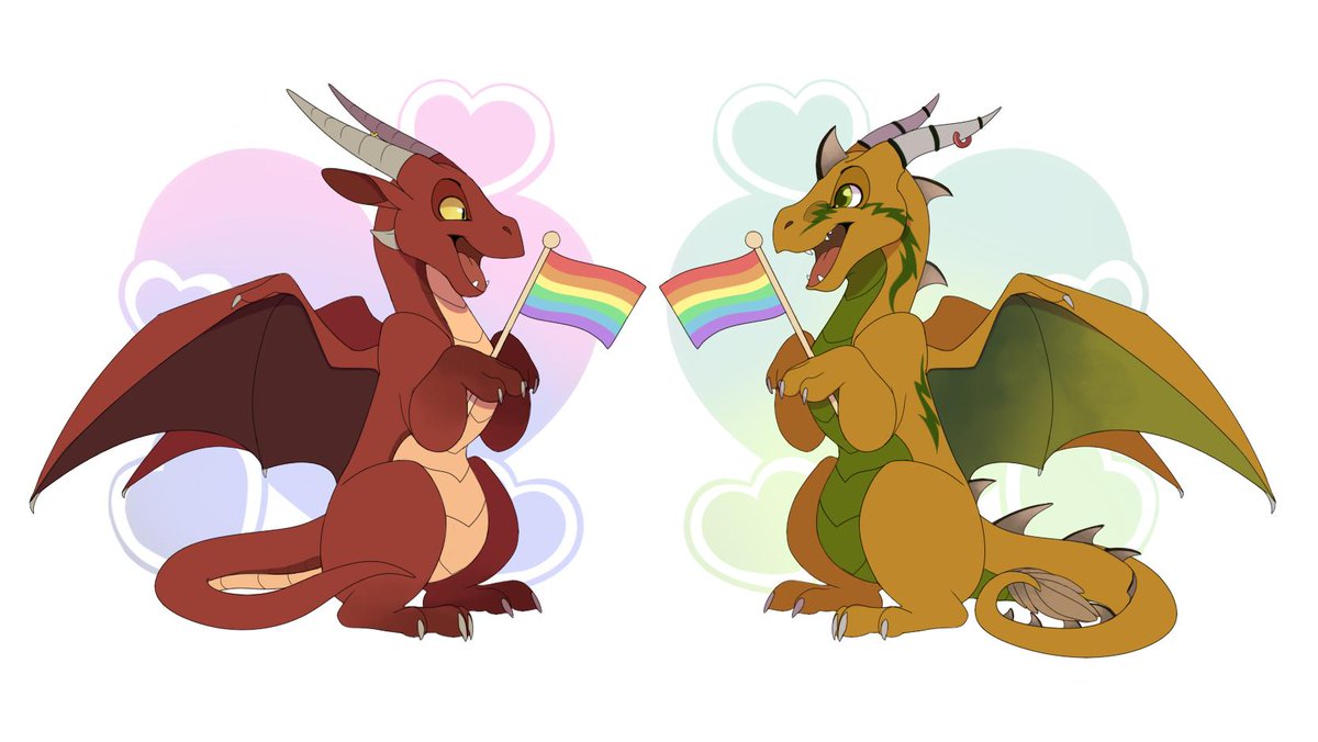 YCH for <a href="/Seledrex/">Seledrex</a>. If anyone else would like a YCH pride slot, I offer a feline, canine and dragon base now.