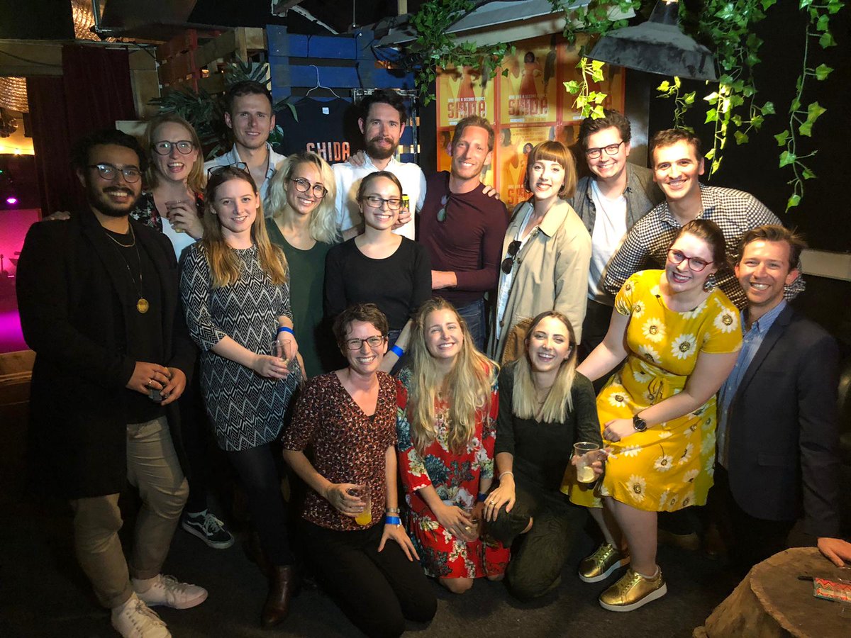 EllenBurgin's tweet photo. Team May 2019 @StageOneNewProd out in force to support @Andy_Sandberg and @ShidatheMusical - Jeanette's vocals have to be seen to be believed - she is absolute fire 🔥 https://t.co/y4yAHhnOQd