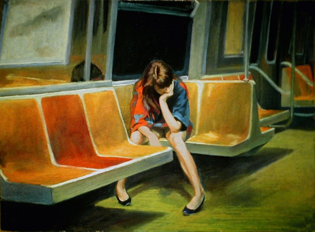 MartaArmengou's tweet image. Nigel Van Wieck's #QTrain from the Working Girl series pastel on paper, 22″ x 30″ (1990)

Noah Baumbach's #MarriageStory with #ScarlettJohansson and #AdamDriver (2019)

#FilmArt