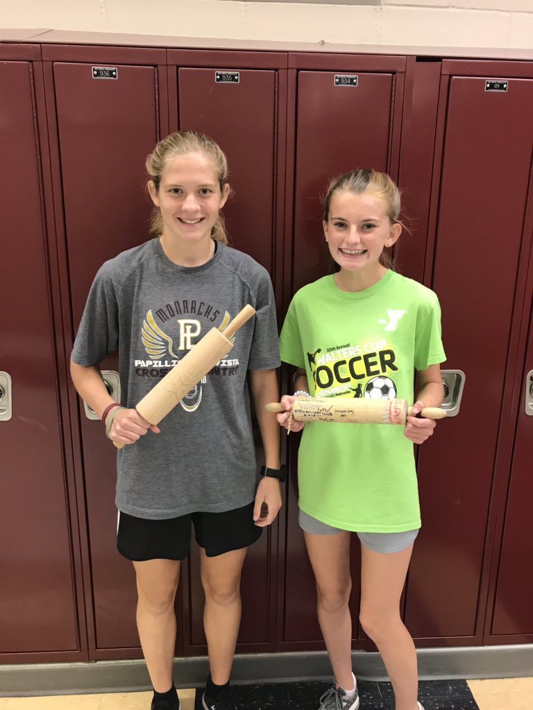 PLHSGirlsXC's tweet photo. Burke Invite PIN winners. Ava White and Mackenzie Christenson. https://t.co/FxDCvSv8KO