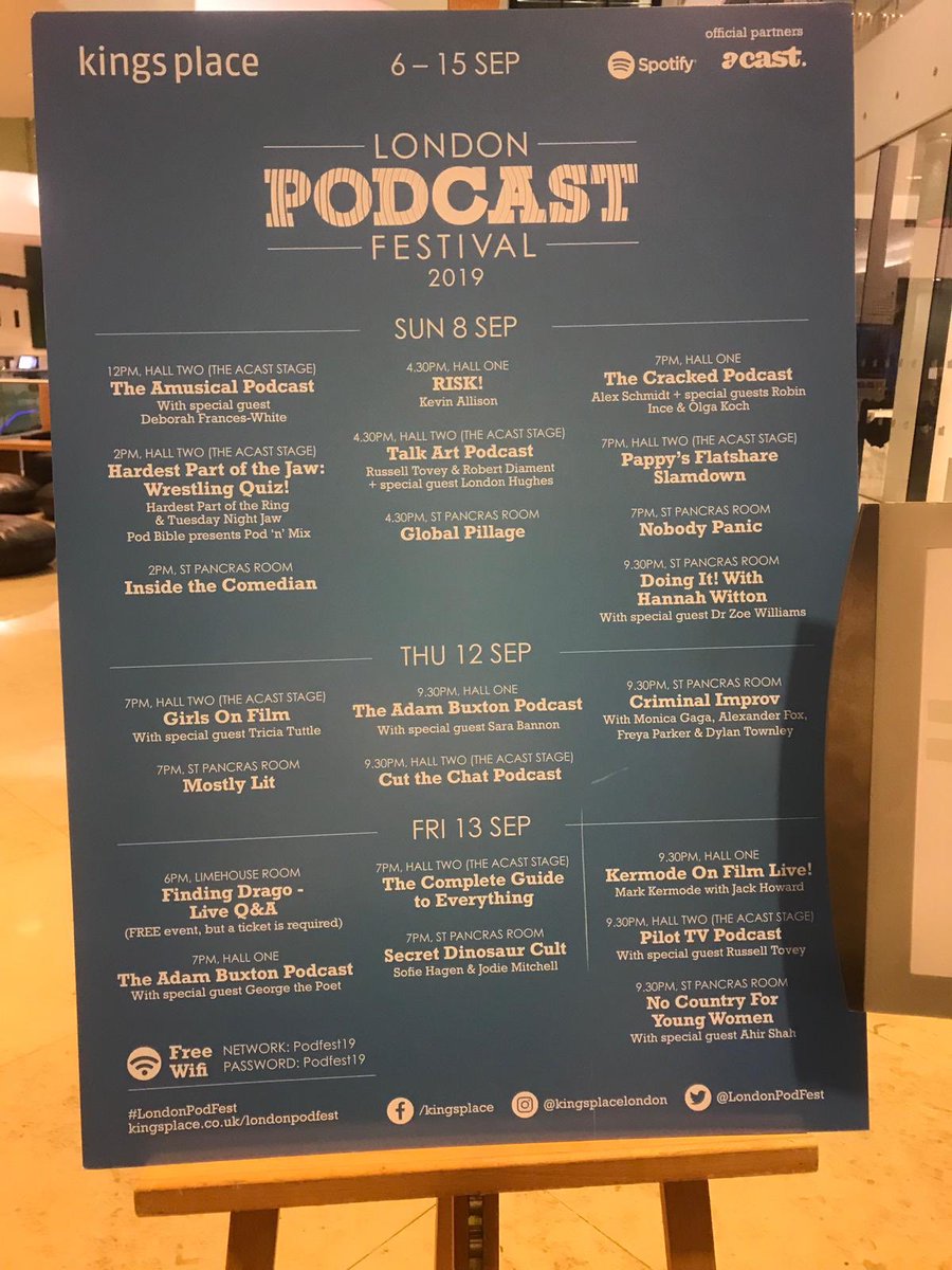 CUTTHECHAT's tweet photo. Thank you to @LondonPodFest for giving us a platform tonight @KingsPlace, we really appreciate it. Huge Thank You to everyone in the audience. It was 9.30pm on a Thursday night but you made the effort. Thank you. #CutTheChat https://t.co/rjUu9GZTa8