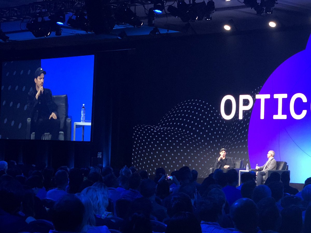 OptimizelyE's tweet photo. @aplusk reminiscing about coding in fortran #techinvestor #Opticon19 @Optimizely https://t.co/g2XidVJbxg