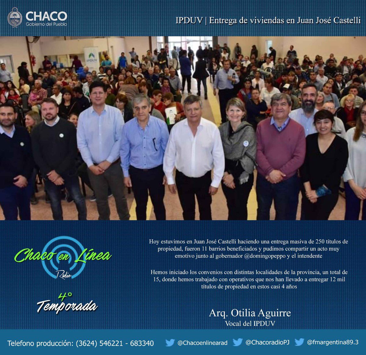 chacoenlinearad's tweet photo. Esto nos dijo la vocal del @IPDUV, Arq. @OtiliaAguirreok 👇
#ChacoEnLineaRadio 📻 https://t.co/VSDo1oCUwm