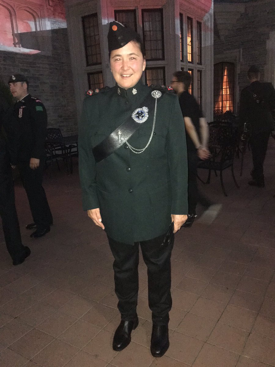 J16H's tweet photo. Congratulations to my good friend @VSunohara on this incredible honour!  So proud watching her last night take on the role of Honorable Lieutenant Colonel of the Queen’s Own Rifles of Canada #callhercolonel #Canada https://t.co/C6V5Etf4dd