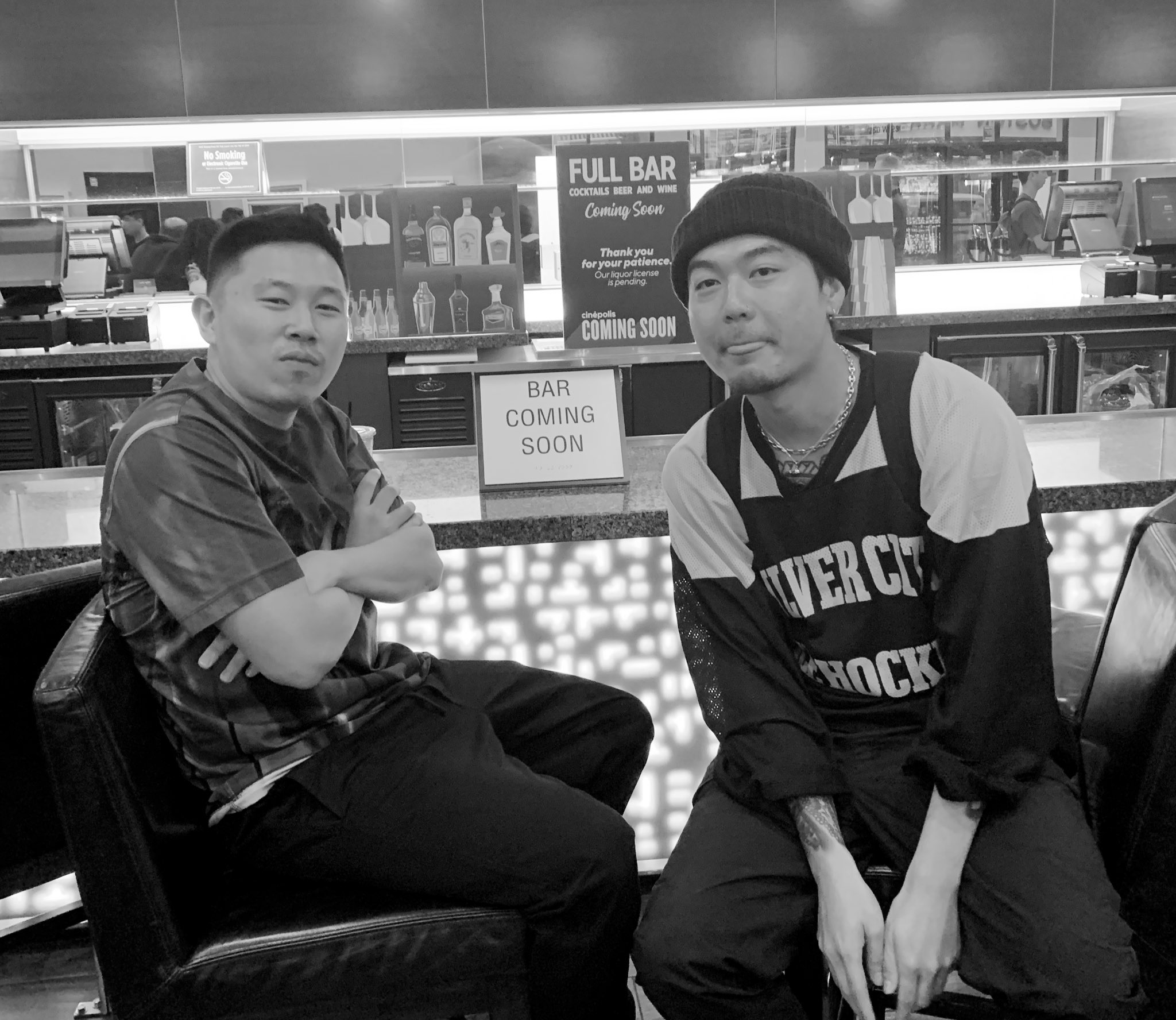 Just ran into Jin and dumbfoundead at the screening, happy bday yao ming 4real 