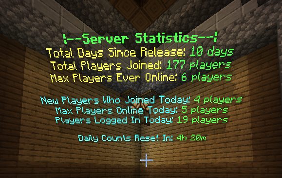 Realm4Ever2000's tweet photo. So here is some real data from my ServerStats plugin in the server @GeminiMCPE, The in-game stats are for today while the discord report is for yesterday. (It gets sent at the end of the day) https://t.co/A290LvnAcs