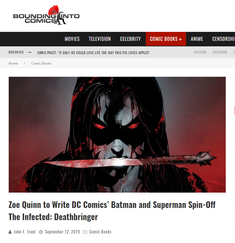 LunarArchivist's tweet photo. The only way that DC Comics could've made this situation worse is by having Zoe Quinn write "Suicide Squad". >_< #ComicsGate #ZoeBodyCount https://t.co/m6LxDQIwbg