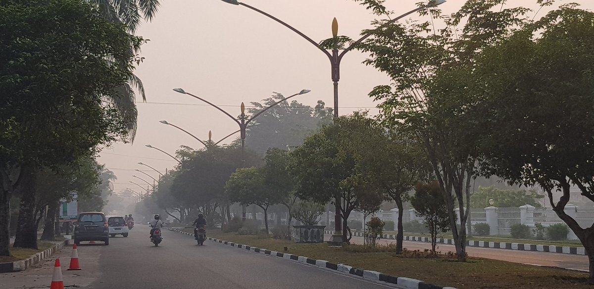 rahmihdyt's tweet photo. Yaampun pagi2 kabut asapnya udh begini aja ๐ญ๐ญ kayaknya lama2 tambah parah ๐ญ #isapasap https://t.co/g4Dly8cMjP