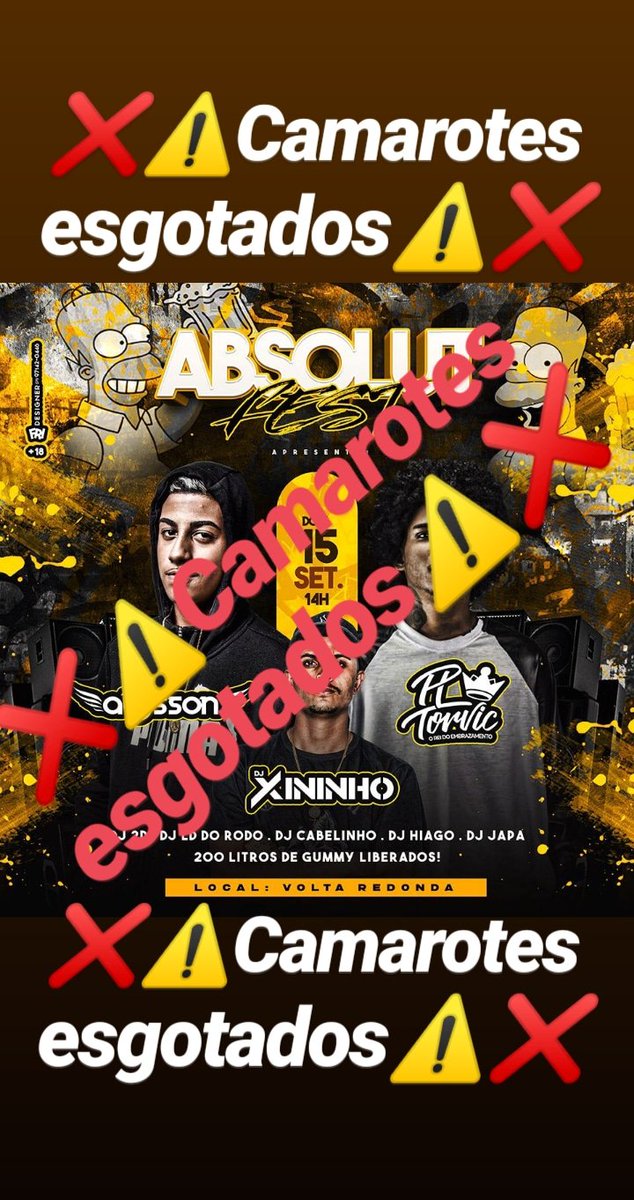 AbsolutFestt's tweet photo. Camarotes esgotados 
Domingo agora vai ficar ritmado em https://t.co/hs7sayxBCu