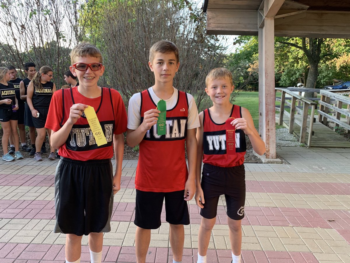 3 Boys place in the junior high race. Ethan is the runner up