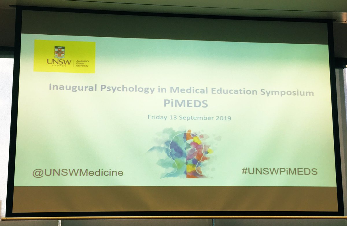 usansomdaly's tweet photo. Excited to be speaking at the 1st ever #Psychology in #MedEd symposium #UNSWPiMEDS today @UNSW 🤓 vital conversations to be having to improve #juniordoctors wellbeing &amp; #patient care. Wish I could clone myself to listen in the other concurrent sessions! #MedTwitter #ECRchat https://t.co/aU3TsyGR5H